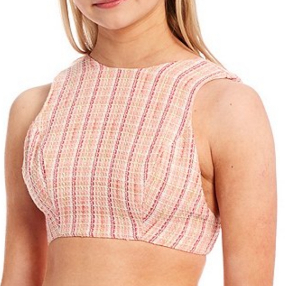 Ginni Bini NWT Tweed Woven Crop Top